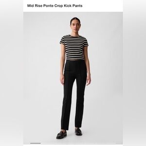 Like NEW! Gap mid rise ponte crop kick black pants size 12P